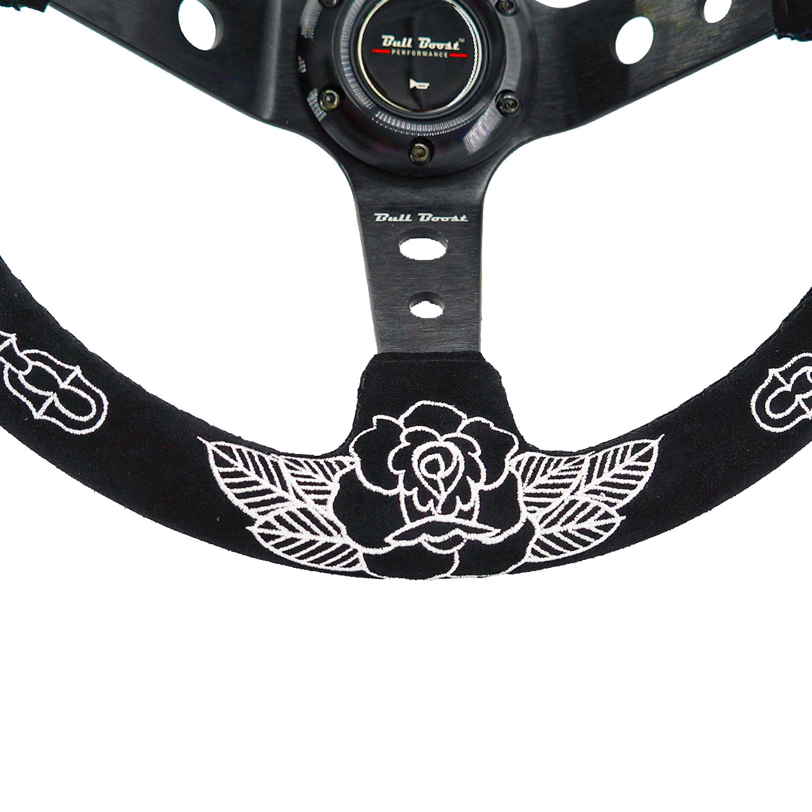 Volante Personalizado de Rosa 350mm Profundo de 6 Pernos - Imagen 6