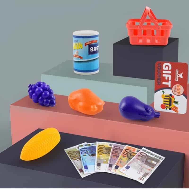 Caja registradora de juguete, conjunto de juego de caja - Imagen 8