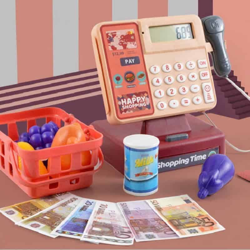 Caja registradora de juguete, conjunto de juego de caja - Imagen 6