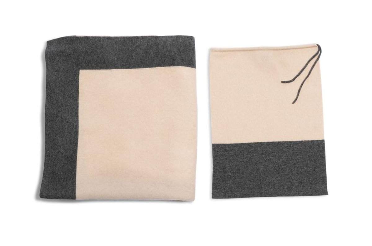 Jet&Bo lujosa manta de viaje de mezcla de cachemira y lana