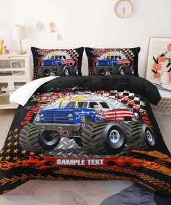 Juego de edredón Suncloris Giant Monster Pickup Truck,