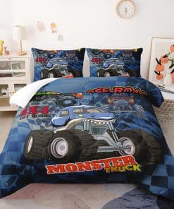 Juego de edredón Suncloris Cool Racing Monster Truck, niños