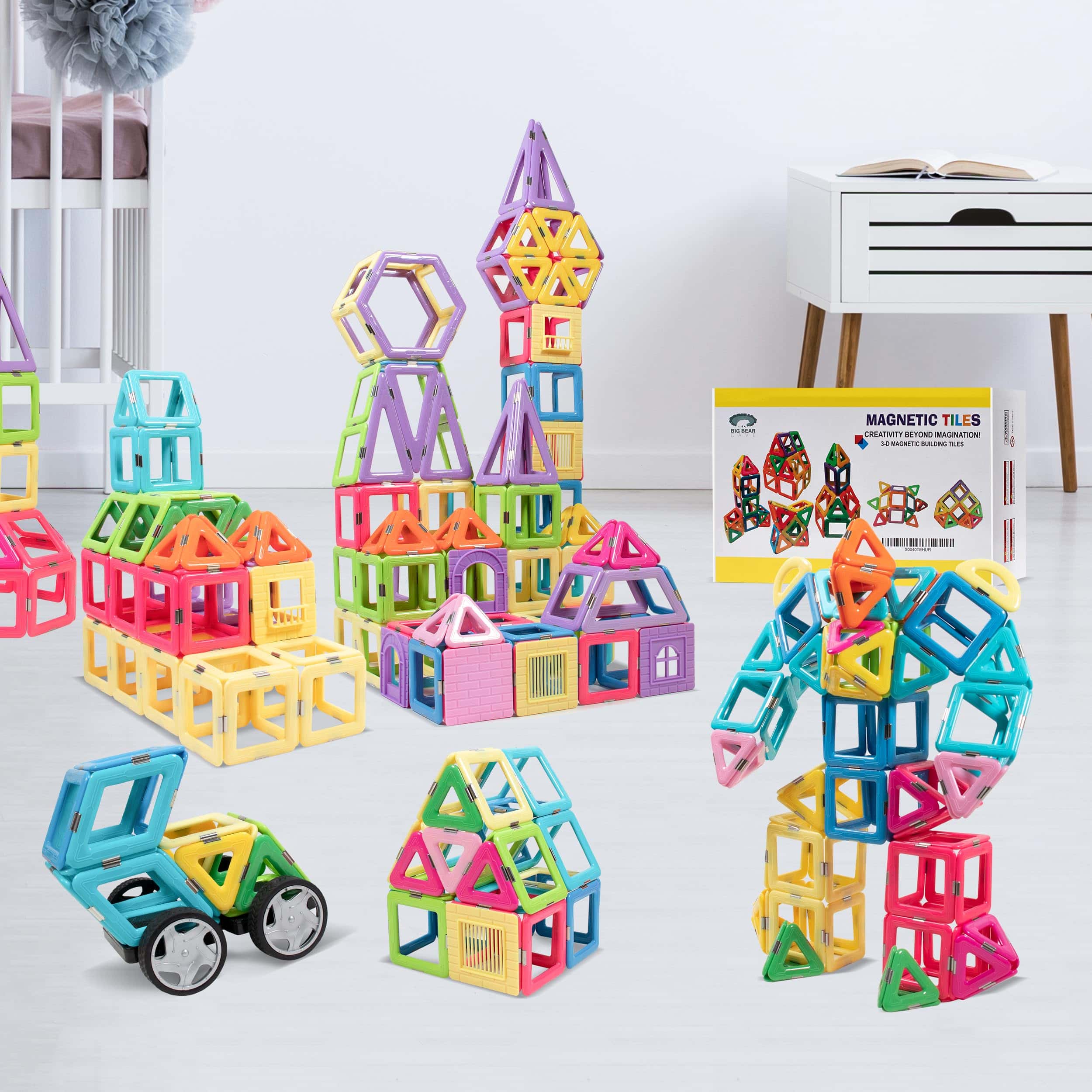 Bloques Magnéticos BigBear Cave de 146 piezas para niños - Imagen 6