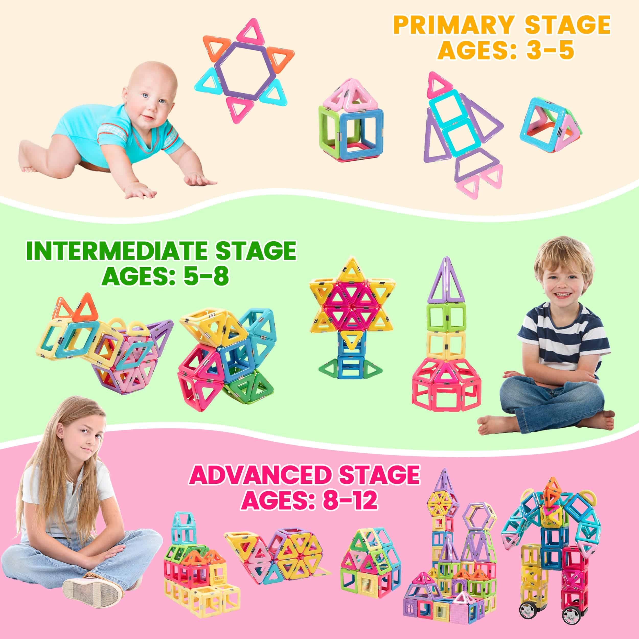 Bloques Magnéticos BigBear Cave de 146 piezas para niños - Imagen 4