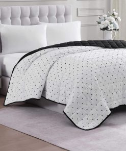 Manta Reversible Ligera Casa Platino - Tamaño King, Colcha