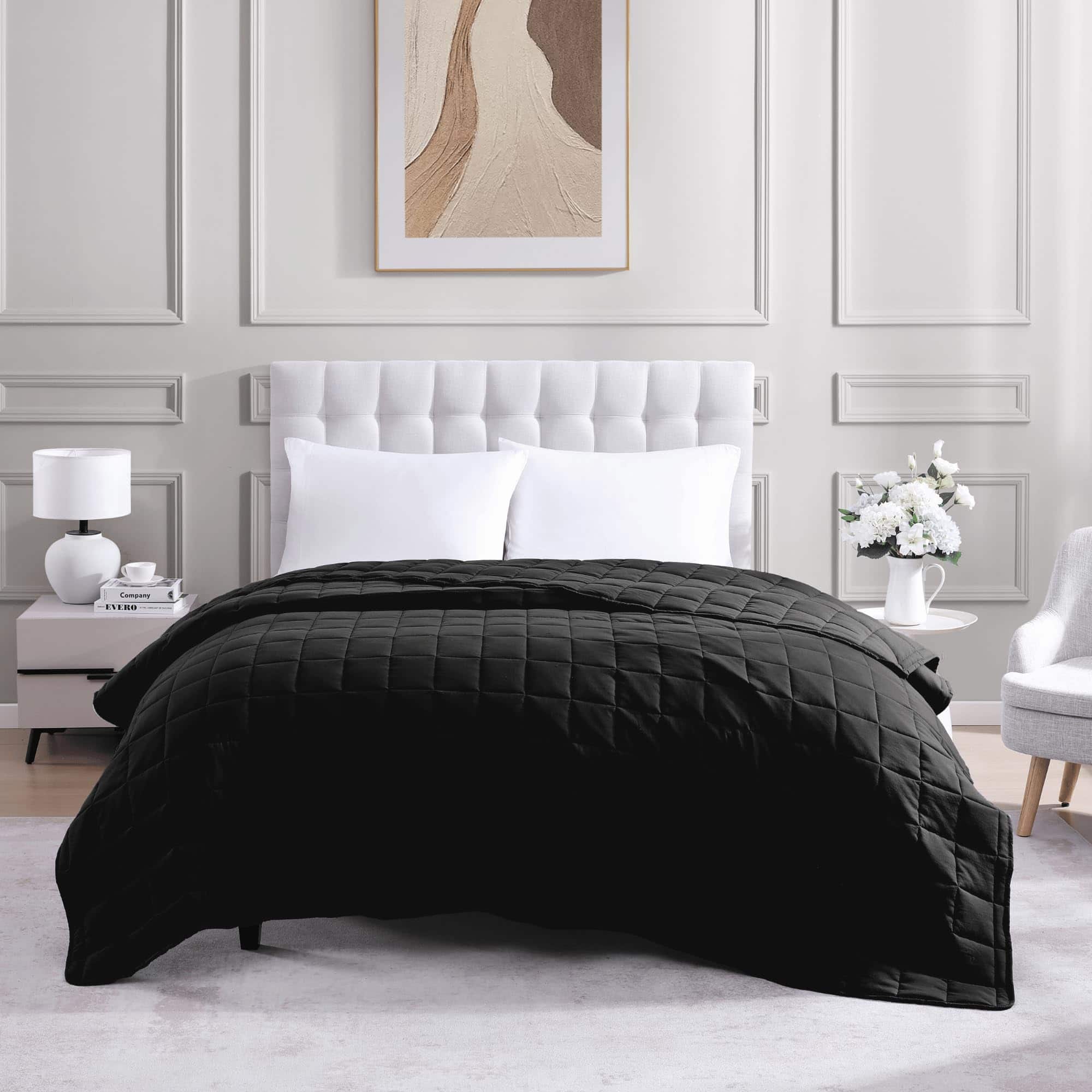 Manta Casa Platino Negra Tamaño Individual - Manta - Imagen 8