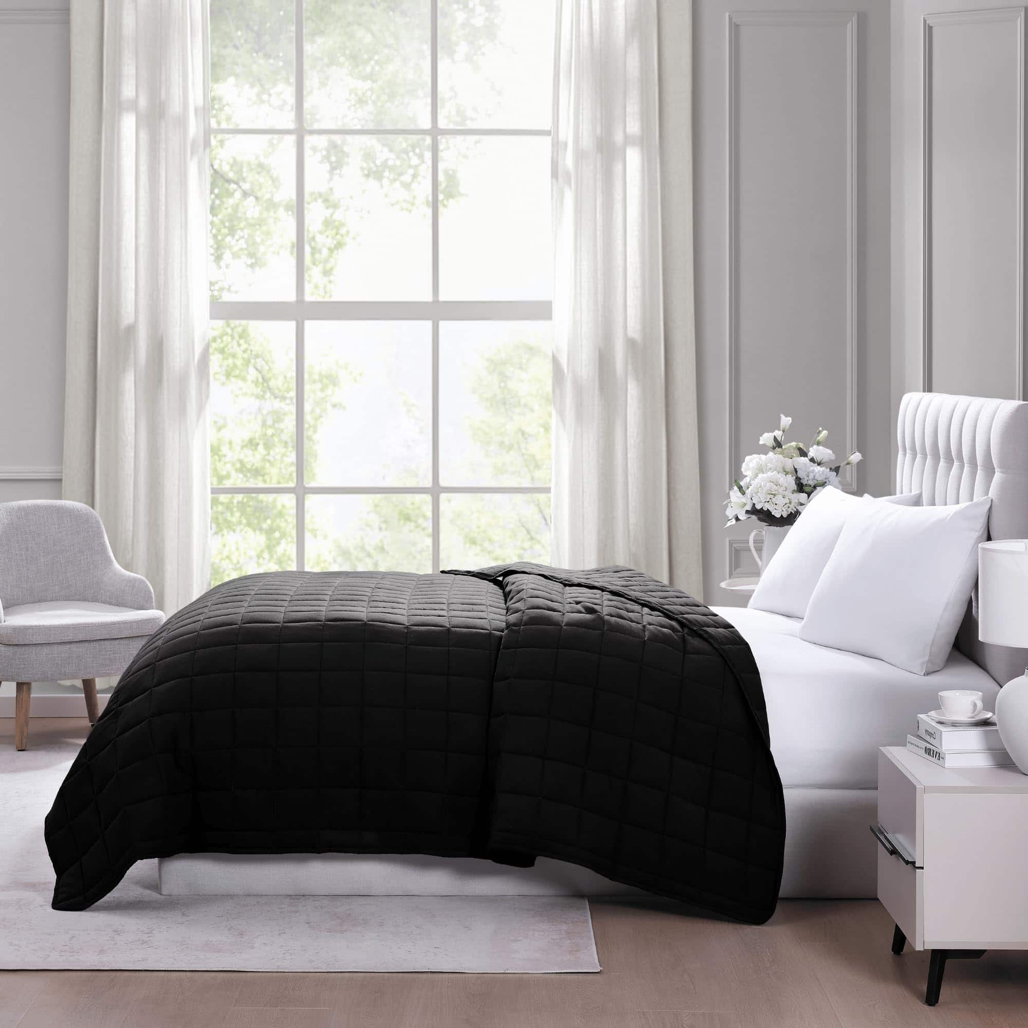 Manta Casa Platino Negra Tamaño Individual - Manta - Imagen 9