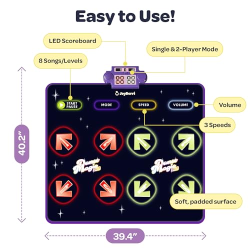 Tapete de Baile JOYBERRI - con 8 Niveles y -Azul Oscuro - Imagen 3