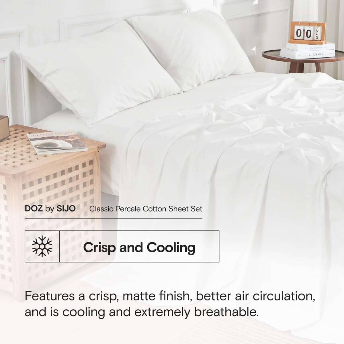 Juegos de sábanas de algodón DOZ by SIJO al 100%, tejido de - Imagen 6