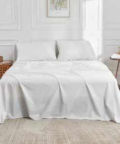 Juego de sábanas de algodón de 100% largo de fibra de DOZ