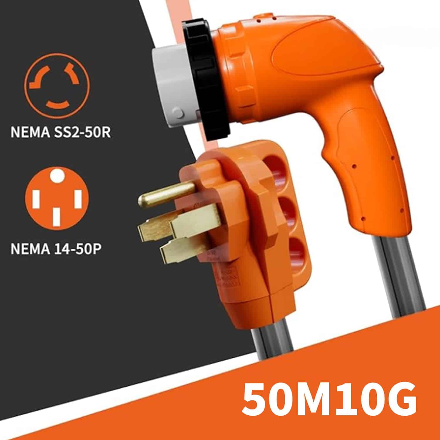 Cable de extensión para RV de 50 amperios de Ficstar 10 - Imagen 3