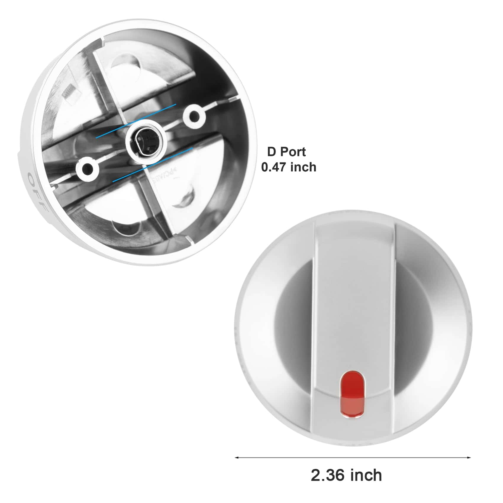 Paquete de 5 perillas de repuesto para estufa DG94-03500A - Imagen 6