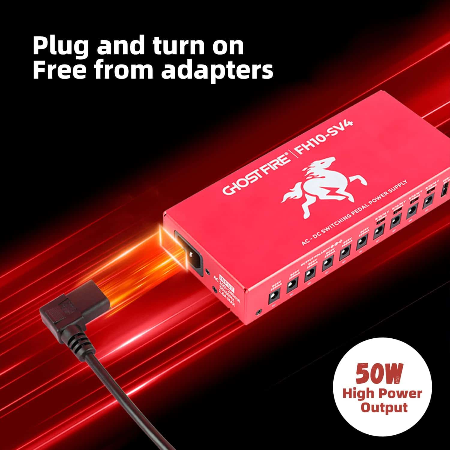 Fuente de Alimentación para Pedal de -ROJO - Imagen 6