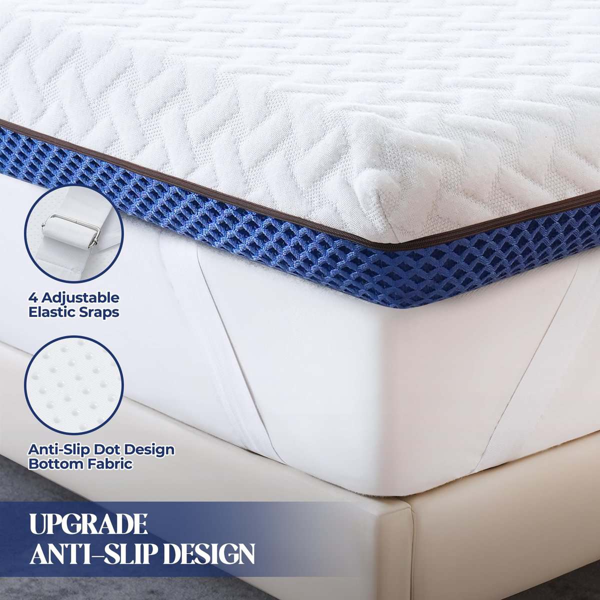 Sobrecolchón de Espuma Viscoelástica con Gel - 3 Pulgadas - Imagen 3