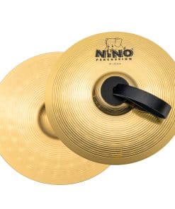 Platillos de latón Nino Percussion con correas, par de 10"