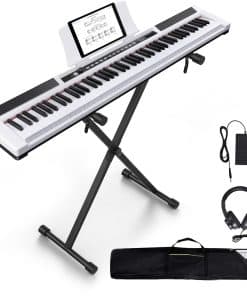 Piano Teclado 88 Teclas Semipesadas Portátil Compacto Piano