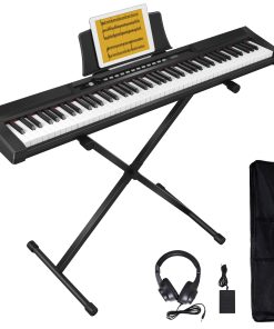 Piano Teclado 88 Teclas Semi-ponderadas Compacto Portátil