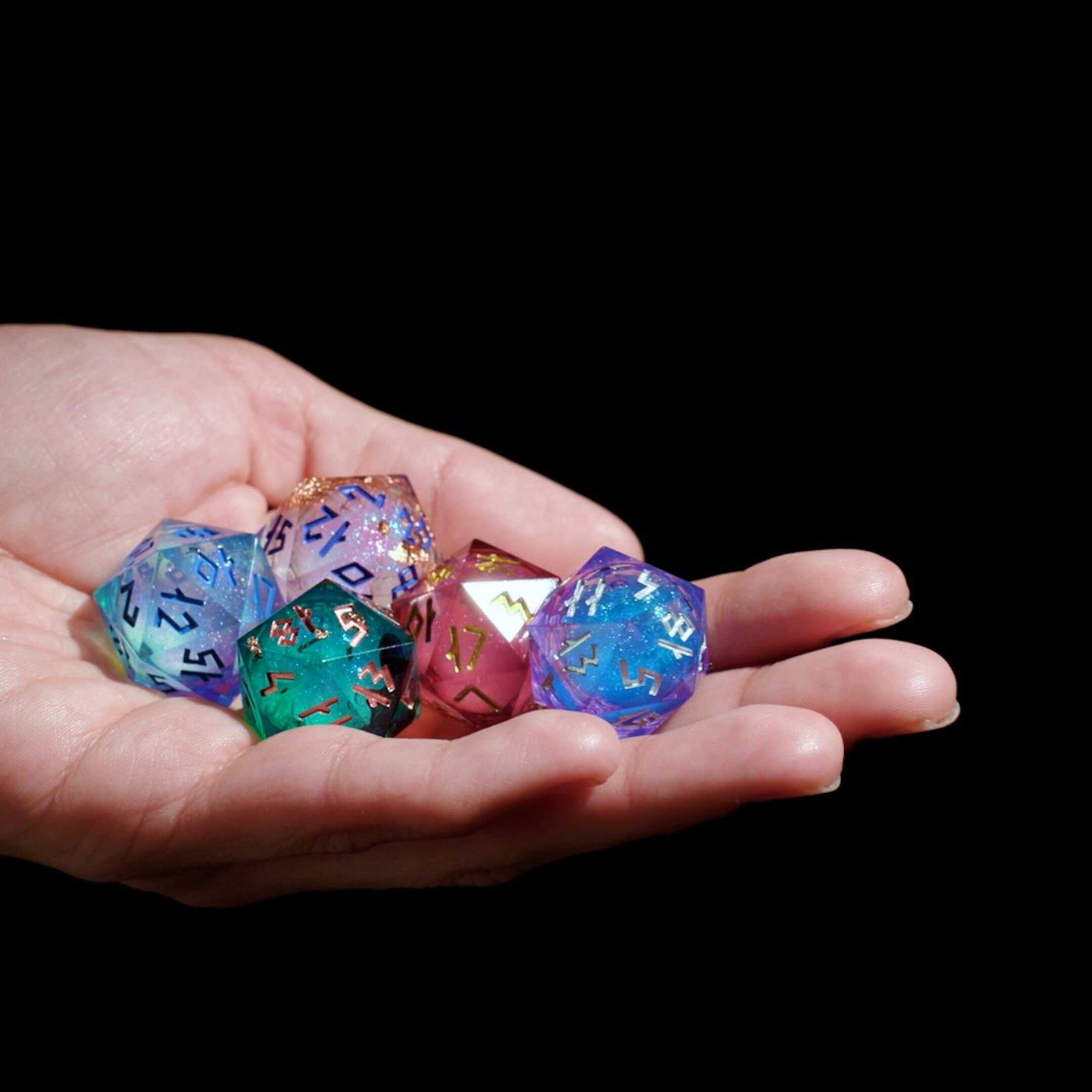 Set de dados con núcleo líquido HEIMDALLR con estuche con - Imagen 8