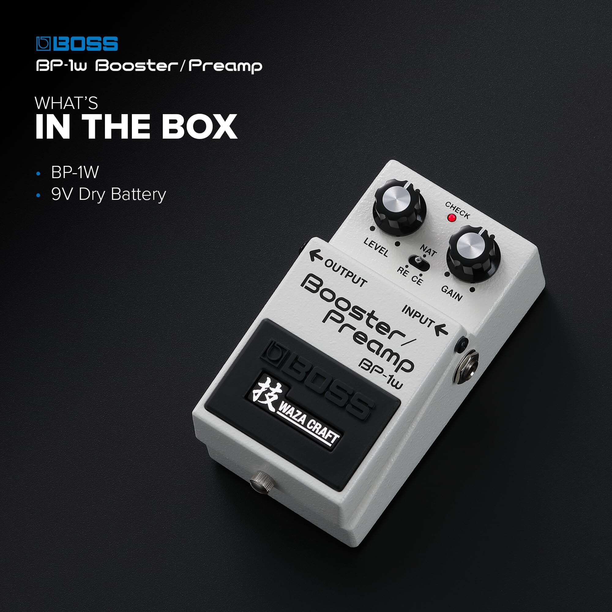 Pedal de Efectos Boss BP-1W Boost, Overdrive y Preamp - Imagen 3