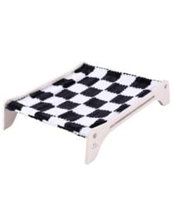 Cama para gatos Miss Meow elevada con marco de madera,
