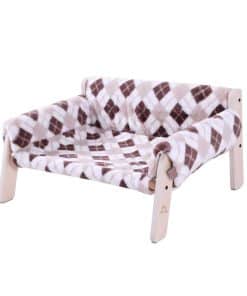 Cama Sofá Elevada para Gatos Miss Meow con Marco de Madera