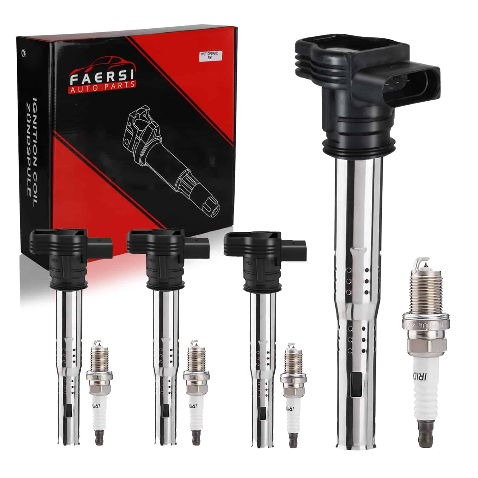 Conjunto de 4 Bobinas de Encendido y Bujías FAERSI U504