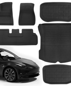 Conjunto completo de 6 Pzs de Tapetes para Tesla Model 3
