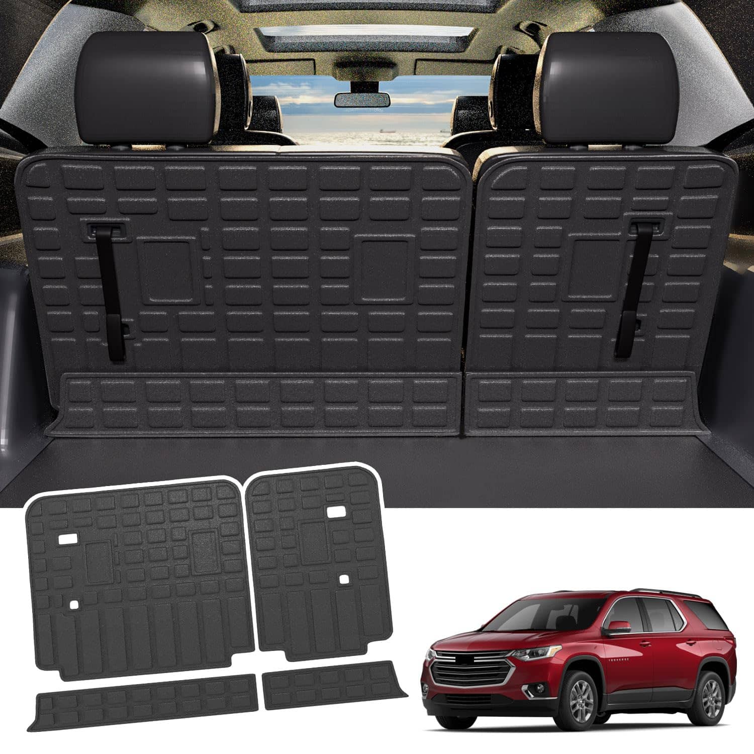 Mat de Respaldo powoq Compatible con Chevy Traverse