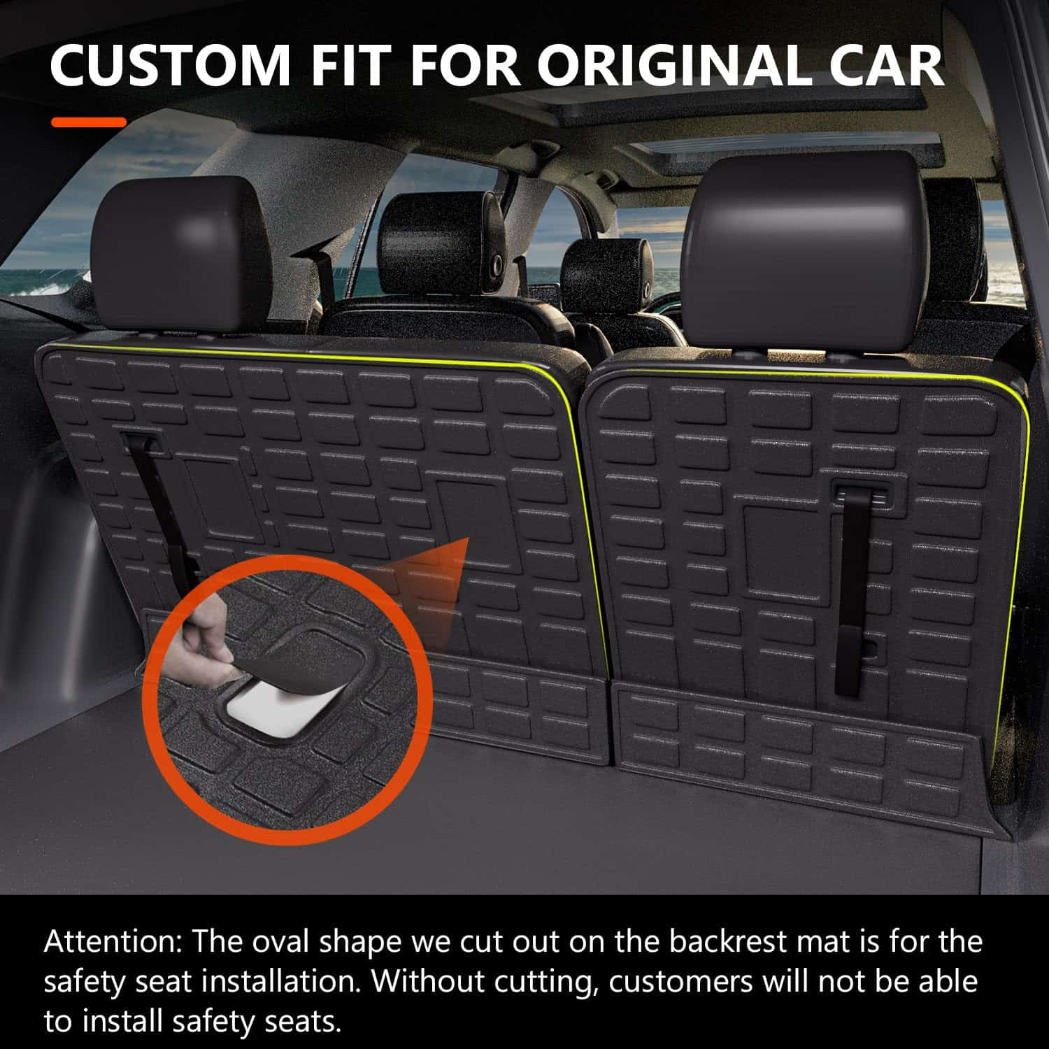 Mat de Respaldo powoq Compatible con Chevy Traverse - Imagen 3