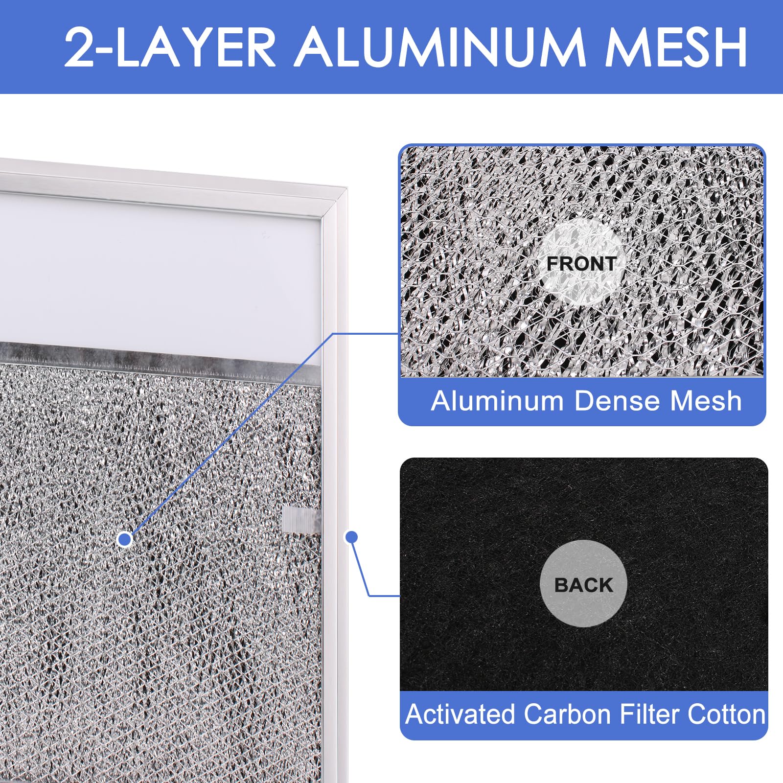 Filtro de campana de cocina Filtro de aluminio con lente de - Imagen 4