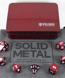 Dados de Metal Rojo para Juego de Rol Paladin - Set