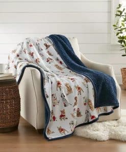Cobertor de Vellón y Sherpa de Holiday con Estampado de