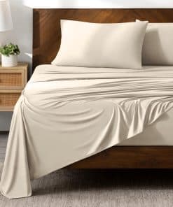Juego de sábanas de microfibra elástica premium Bare Home,