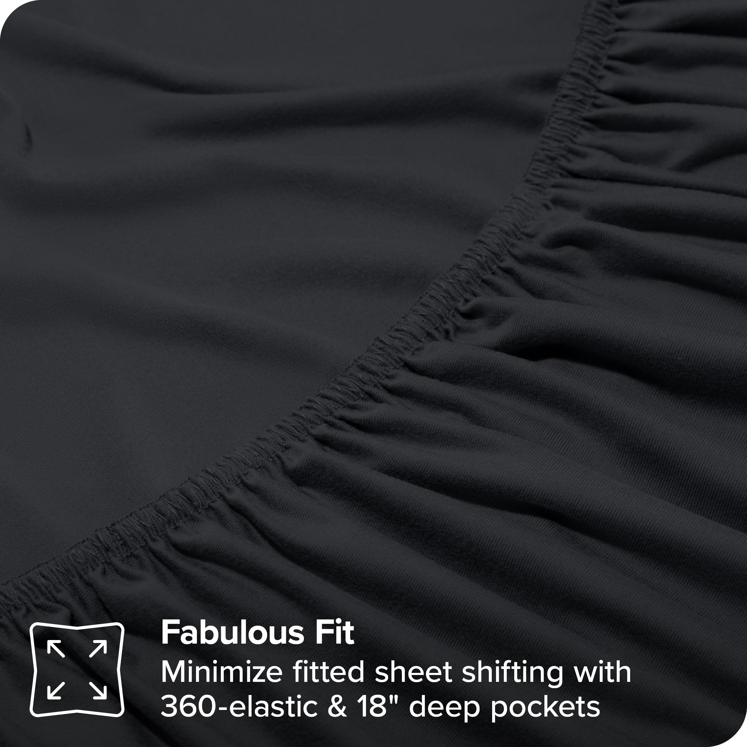 Juego de sábanas de tejido de punto elástico de microfibra - Imagen 7