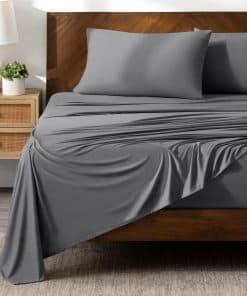 Juego de sábanas premium de microfibra elástica Bare Home,