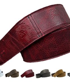 Correa de Guitarra de Cuero de Grano -Canyon Rouge