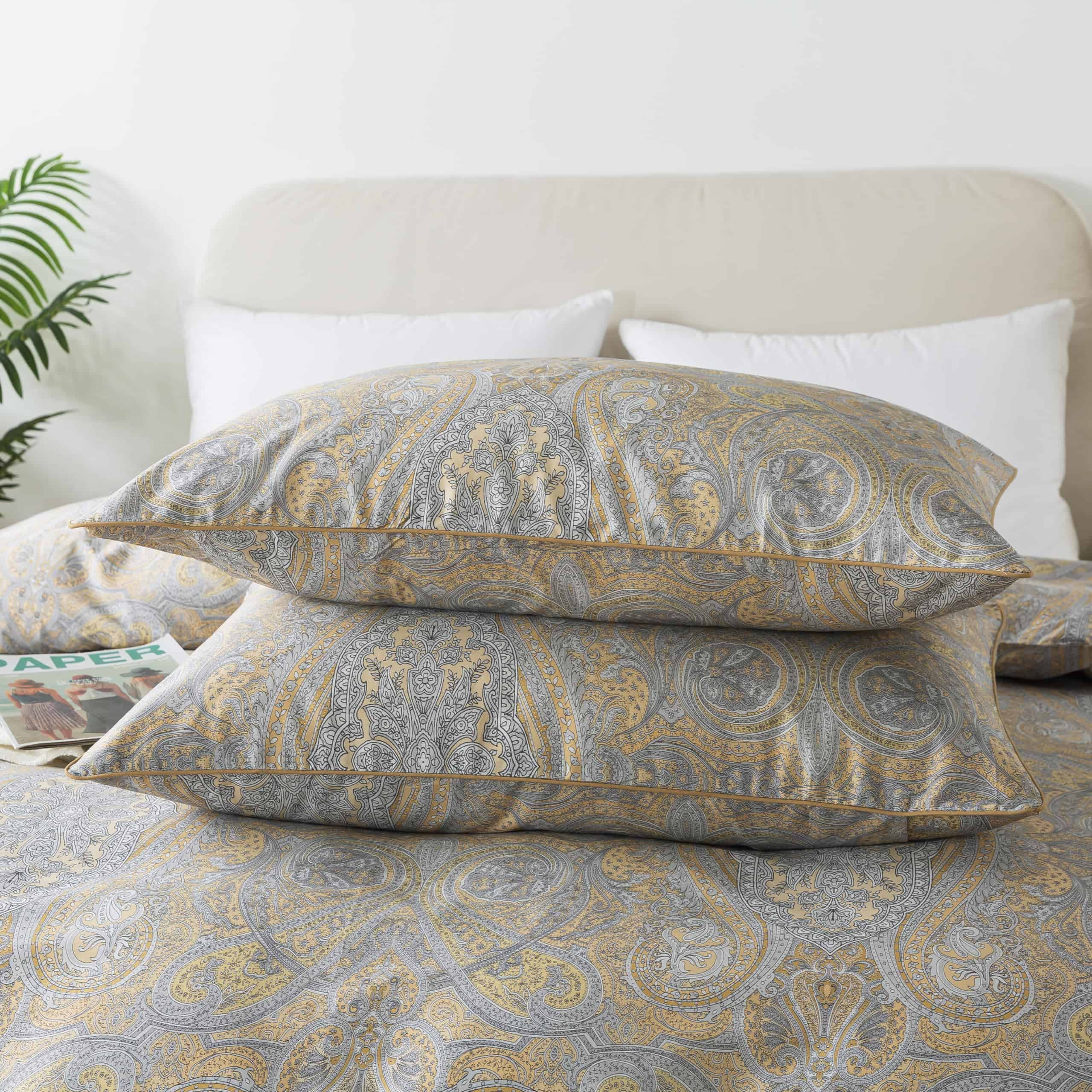 Juego de ropa de cama Softta Vintage Amarillo Gris Tamaño - Imagen 5