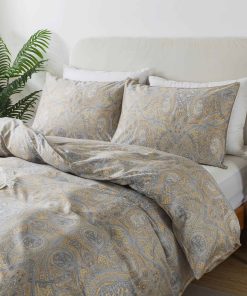 Juego de ropa de cama Softta Vintage Amarillo Gris Tamaño