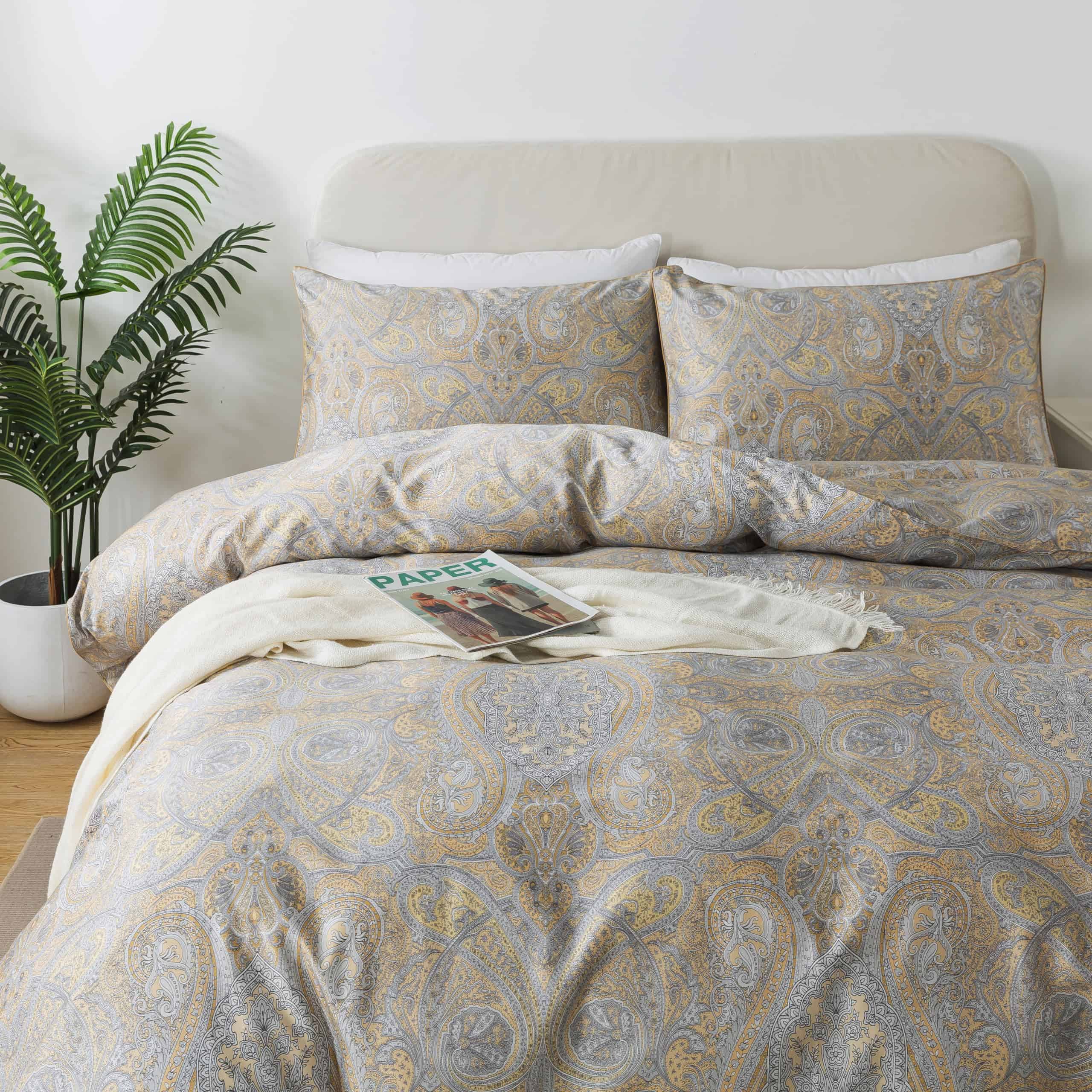 Juego de ropa de cama Softta Vintage Amarillo Gris Tamaño - Imagen 4