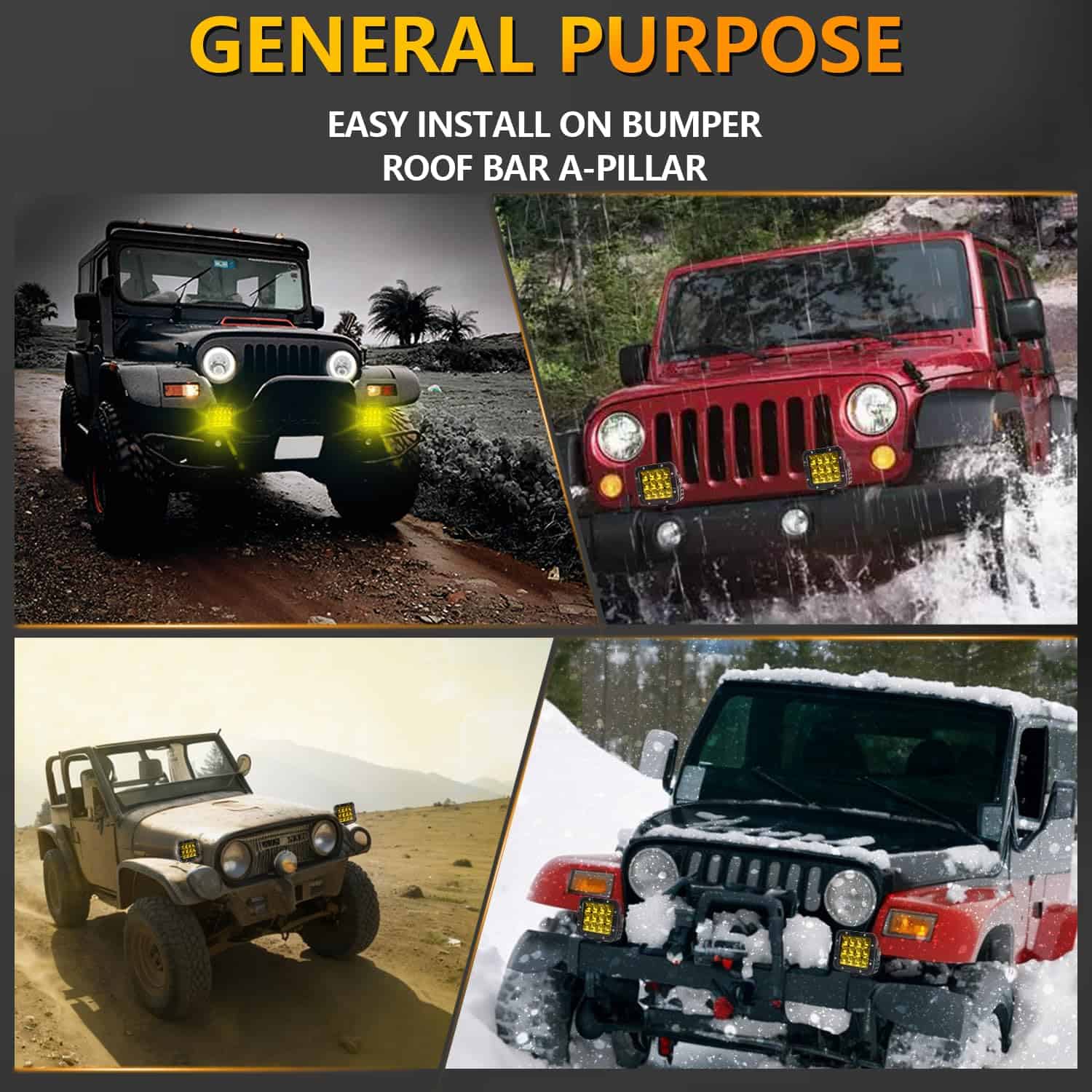 YCHOW-TECH Luz de Pod LED, 2PCS 6 Pulgadas Luz de Niebla - Imagen 8