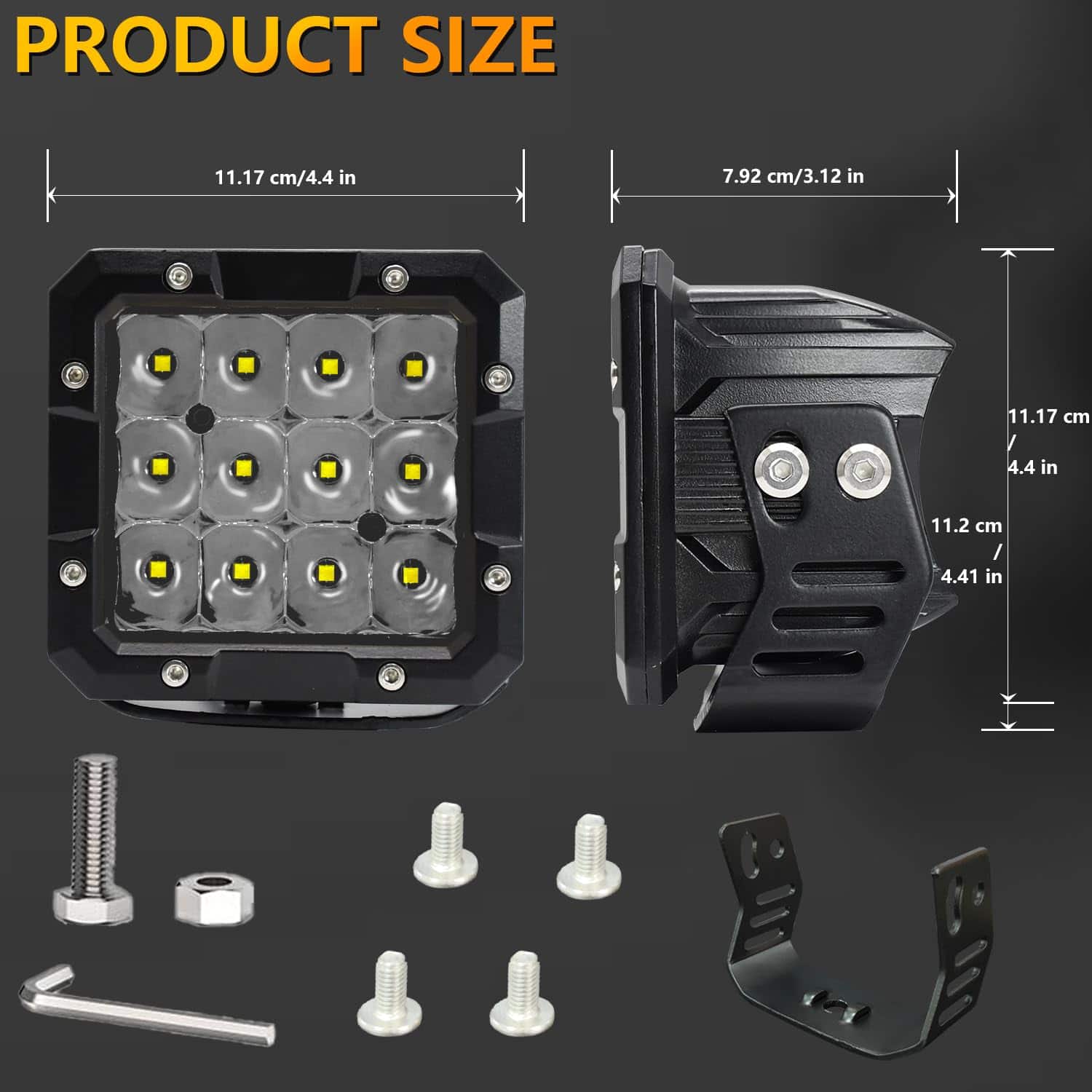 YCHOW-TECH 6 pulgadas Barra de Luz LED 2PCS 120W 12000LM - Imagen 3