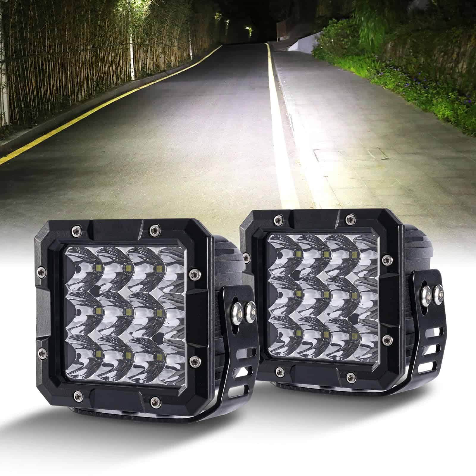 YCHOW-TECH 6 pulgadas Barra de Luz LED 2PCS 120W 12000LM