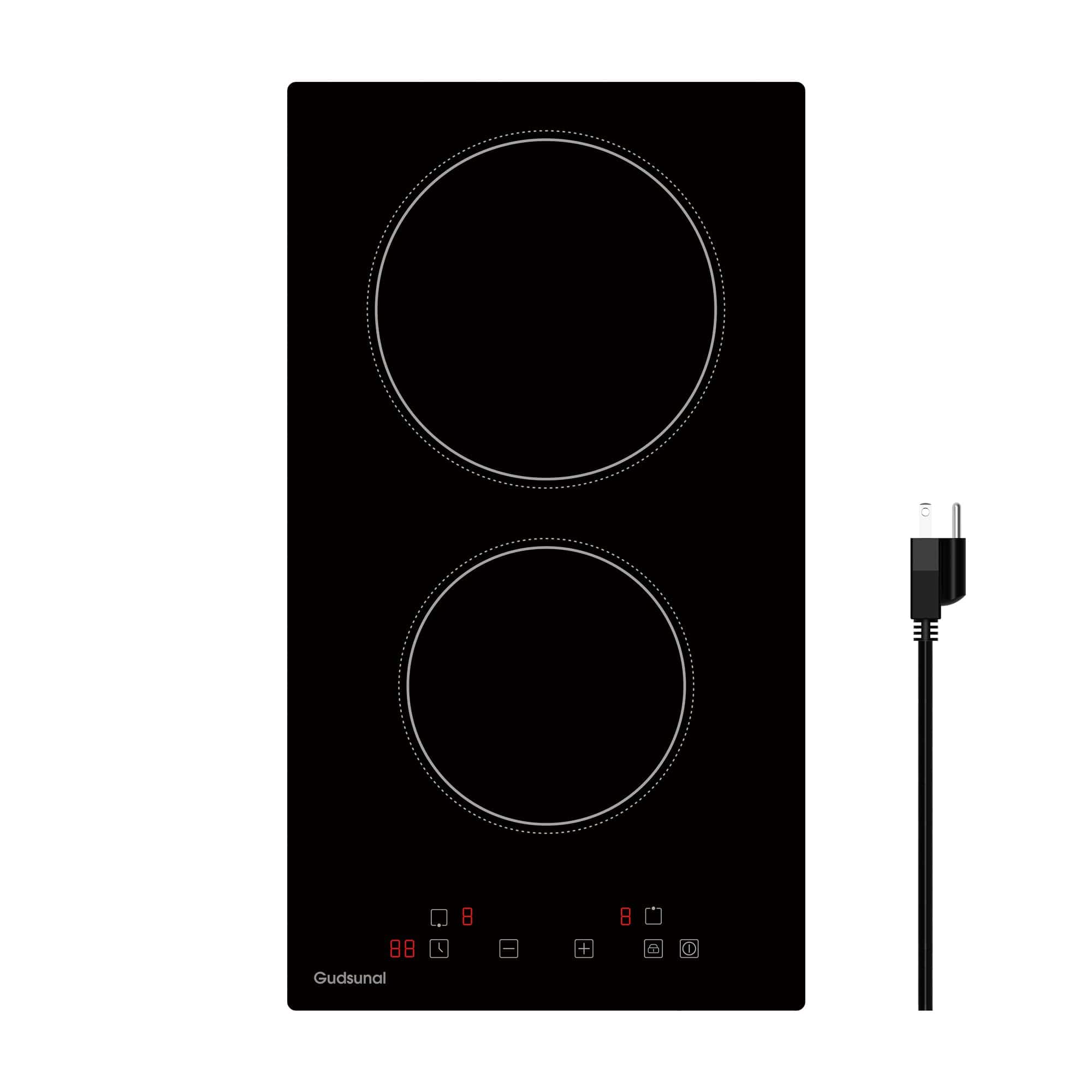 Gudsunal Placa de cocción eléctrica de 2 quemadores, 2000