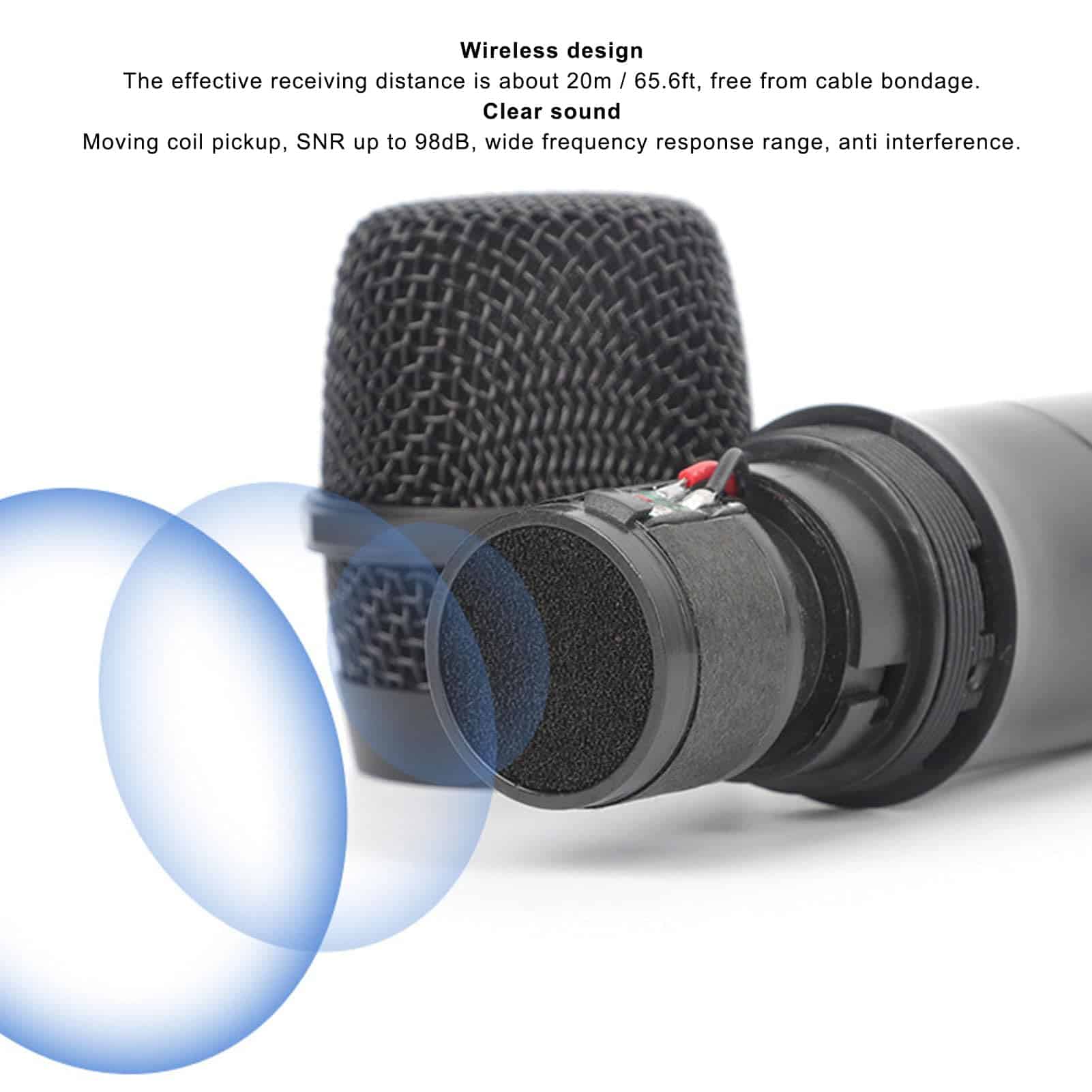 Sistema de Micrófono gernie 65.6ft de Alcance, Micrófono - Imagen 4