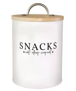 Contenedor de premios para perros y gatos blanco Simply