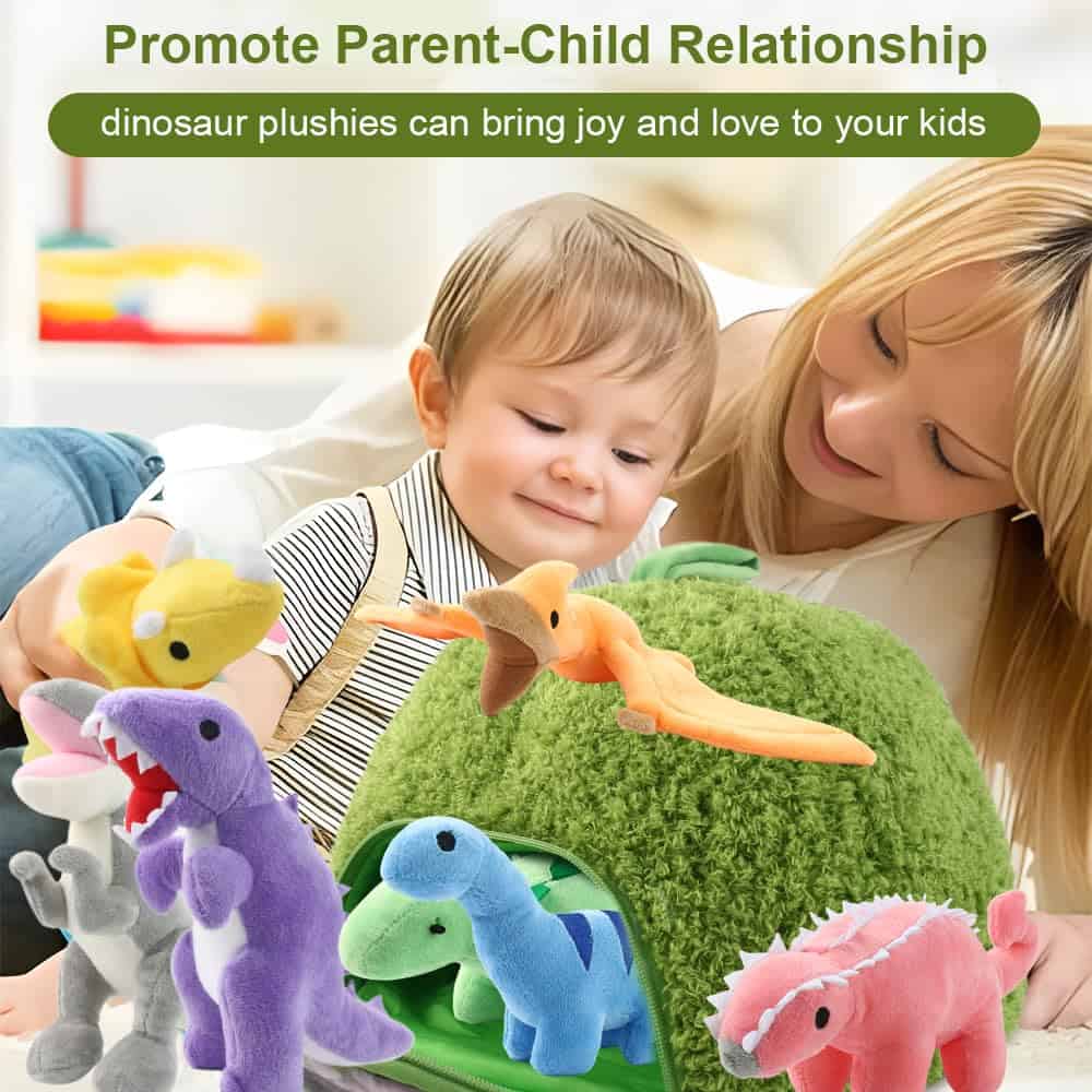 Set de Peluches de Dinosaurios Gran Cueva Verde con 7 - Imagen 5