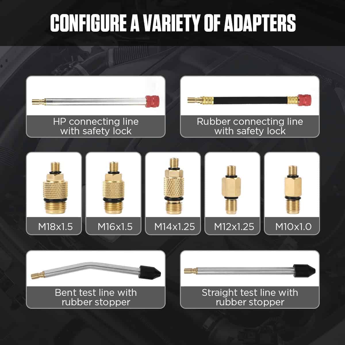 Kit de prueba de compresión del cilindro del motor de - Imagen 9