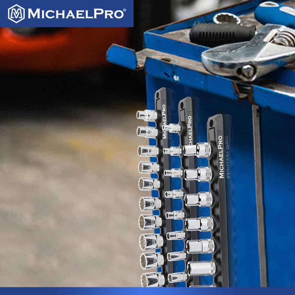 MichaelPro Juego de 3 Rieles de Organizador Magnético de - Imagen 7