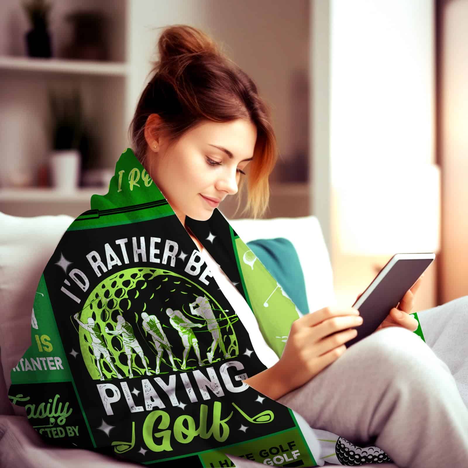 Manta de Golf para Regalos Hombres Mujeres,Suave y - Imagen 4