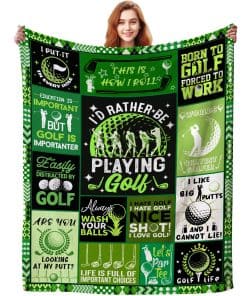 Manta de Golf para Regalos Hombres Mujeres,Suave y